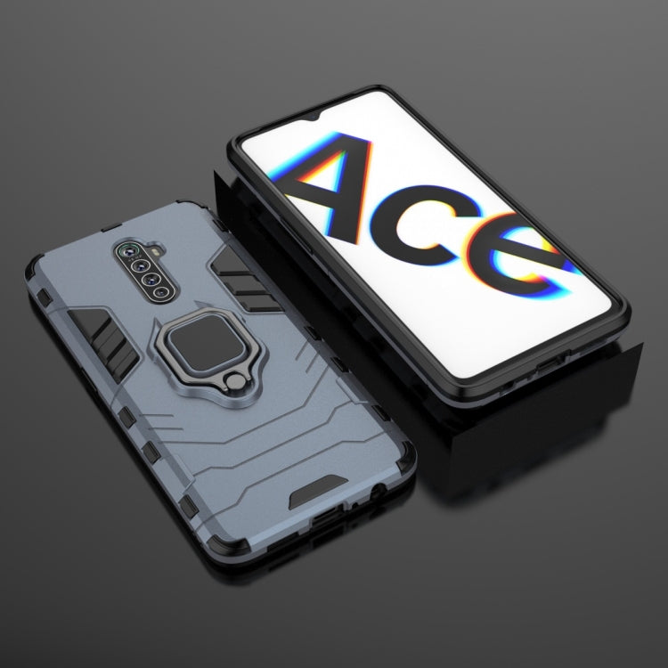 For OPPO Reno Ace Shockproof PC + TPU Protective Case with Magnetic Ring Holder