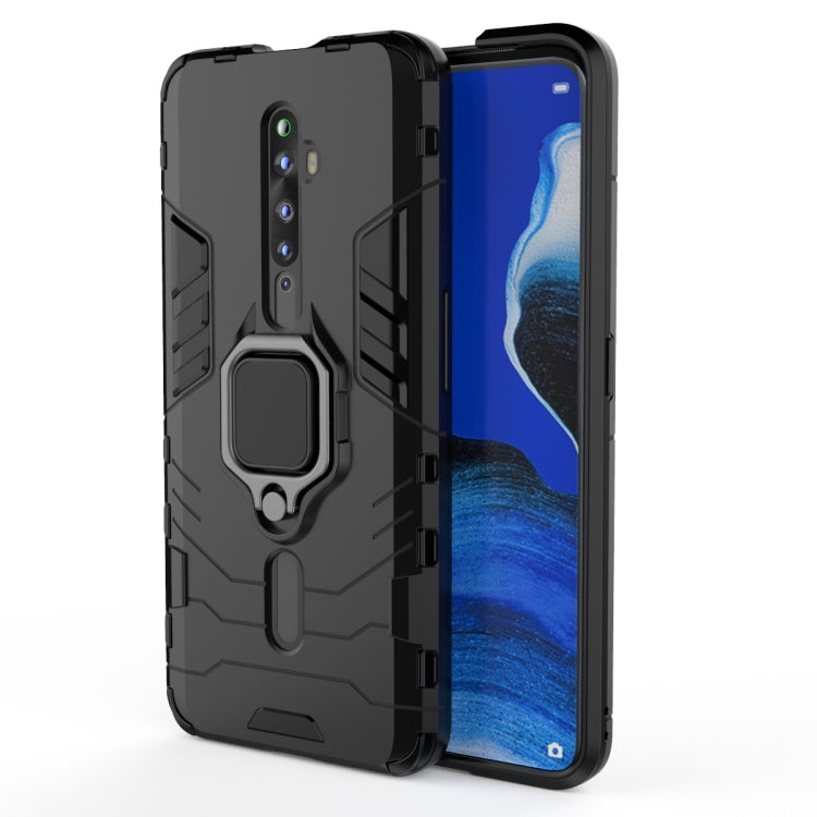 For OPPO Reno2 Z Shockproof PC + TPU Protective Case with Magnetic Ring Holder