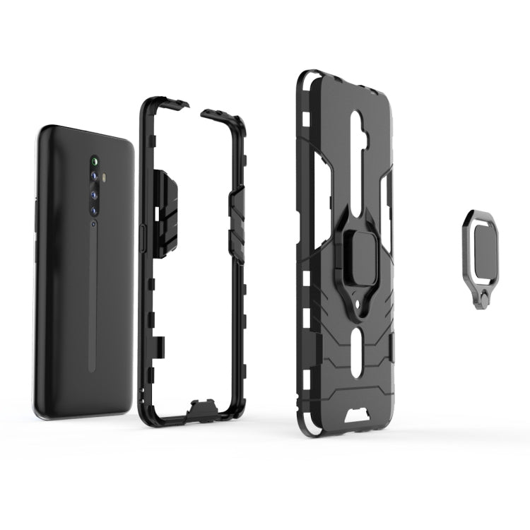 For OPPO Reno2 Z Shockproof PC + TPU Protective Case with Magnetic Ring Holder