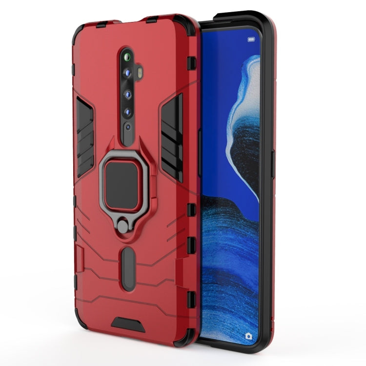 For OPPO Reno2 Z Shockproof PC + TPU Protective Case with Magnetic Ring Holder