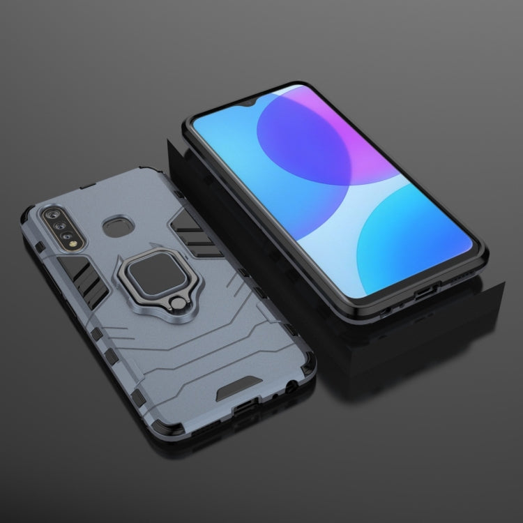 For Vivo U3 & Y19 Shockproof PC + TPU Protective Case with Magnetic Ring Holder