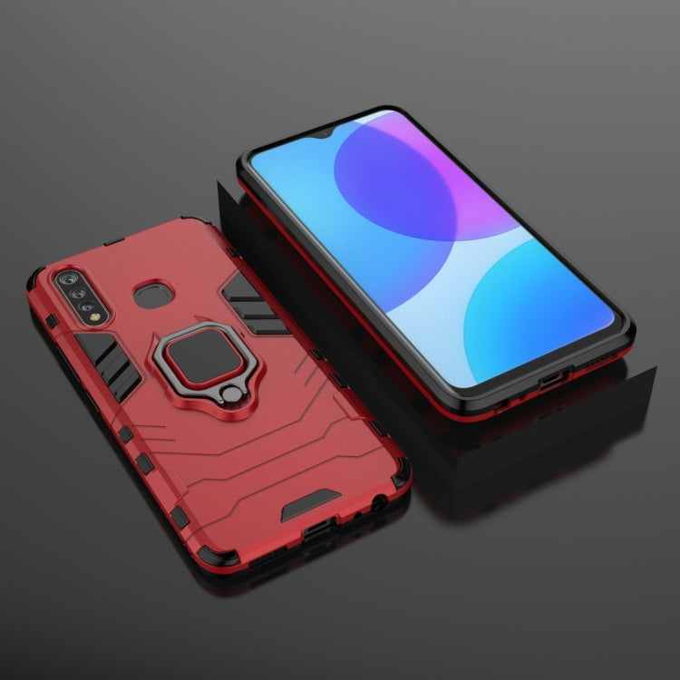 For Vivo U3 & Y19 Shockproof PC + TPU Protective Case with Magnetic Ring Holder