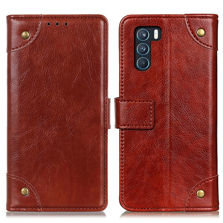 For OPPO K9 Pro Copper Buckle Nappa Texture Horizontal Flip Leather Case with Holder & Card Slots & Wallet