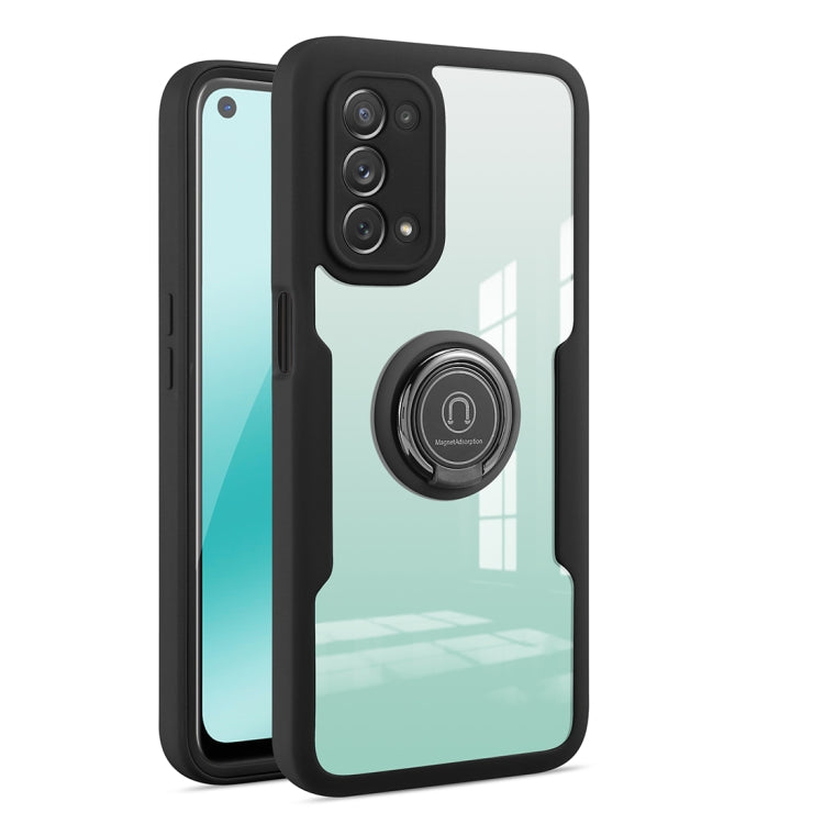For OPPO A93 360 All-inclusive Dual-sided Magnetic Case with Ring Holder