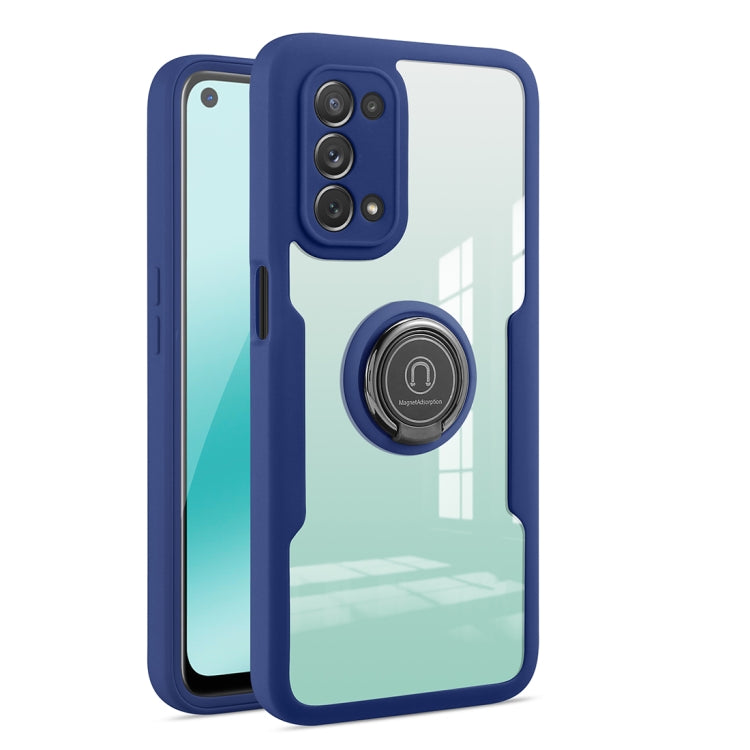 For OPPO A93 360 All-inclusive Dual-sided Magnetic Case with Ring Holder
