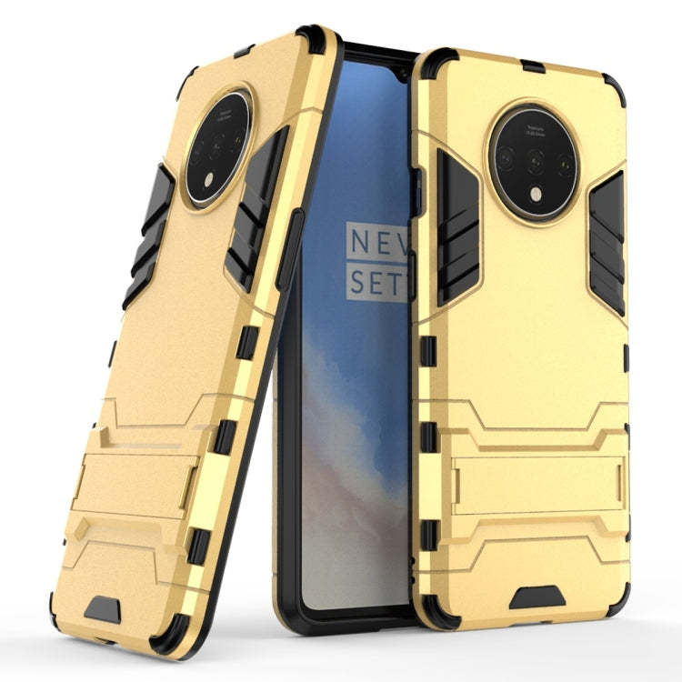For OnePlus 7T Shockproof PC + TPU Protective Case with Holder
