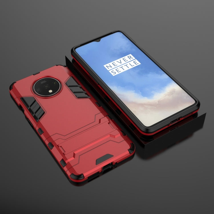 For OnePlus 7T Shockproof PC + TPU Protective Case with Holder