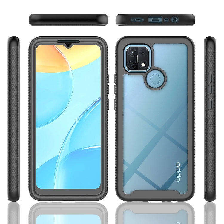 For OPPO A15 Starry Sky Solid Color Series Shockproof PC + TPU Protective Case with PET Film