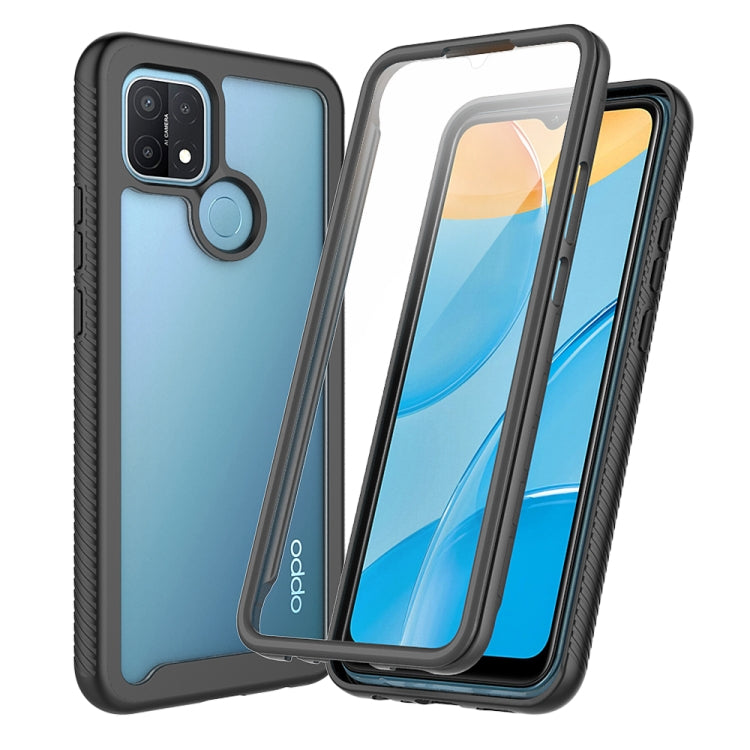 For OPPO A15 Starry Sky Solid Color Series Shockproof PC + TPU Protective Case with PET Film