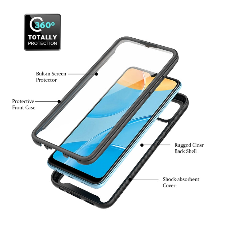 For OPPO A15 Starry Sky Solid Color Series Shockproof PC + TPU Protective Case with PET Film