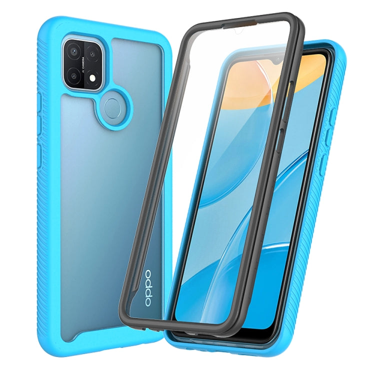 For OPPO A15 Starry Sky Solid Color Series Shockproof PC + TPU Protective Case with PET Film