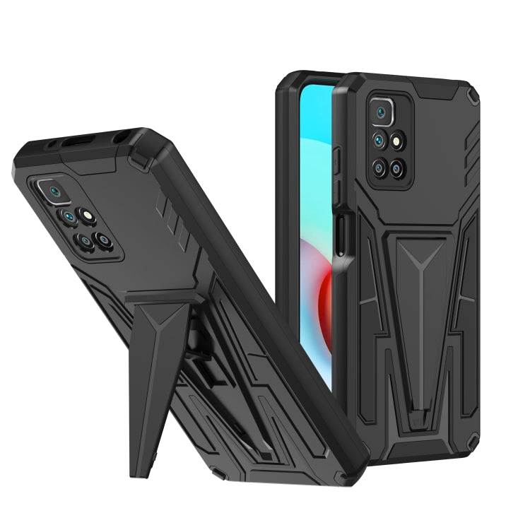 For Xiaomi Redmi 10 Super V Armor PC + TPU Shockproof Case with Invisible Holder