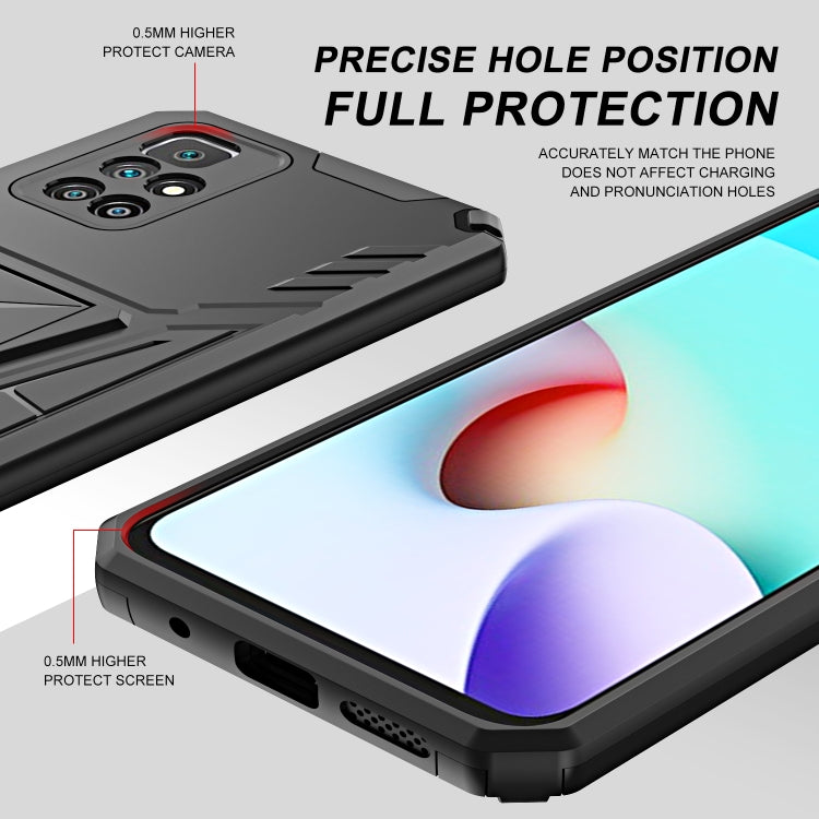 For Xiaomi Redmi 10 Super V Armor PC + TPU Shockproof Case with Invisible Holder