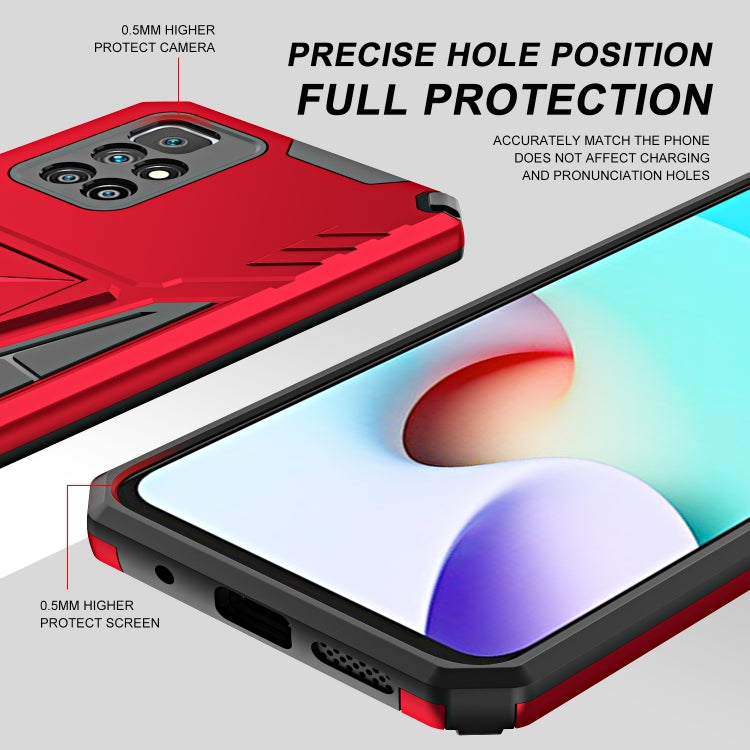 For Xiaomi Redmi 10 Super V Armor PC + TPU Shockproof Case with Invisible Holder