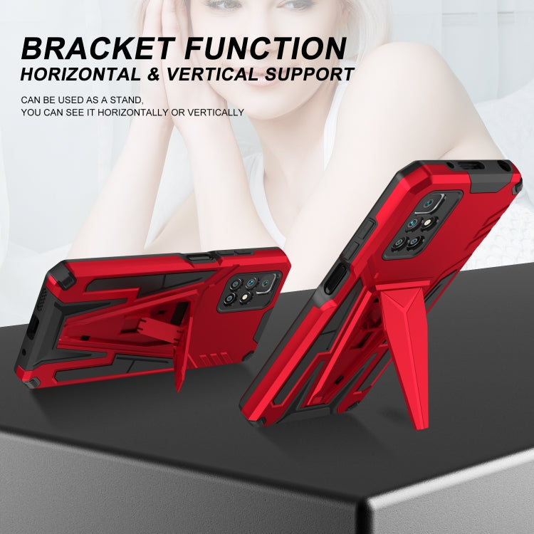For Xiaomi Redmi 10 Super V Armor PC + TPU Shockproof Case with Invisible Holder