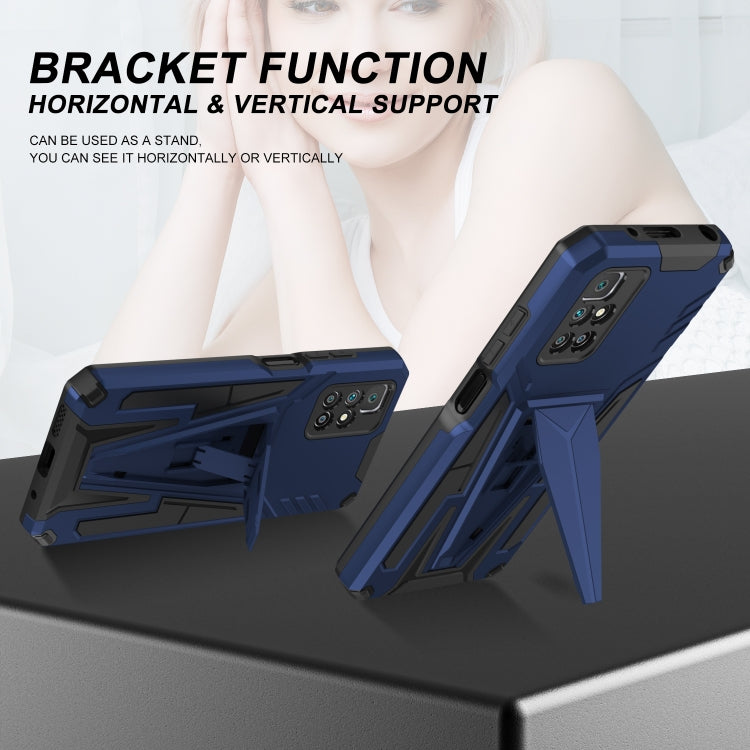 For Xiaomi Redmi 10 Super V Armor PC + TPU Shockproof Case with Invisible Holder