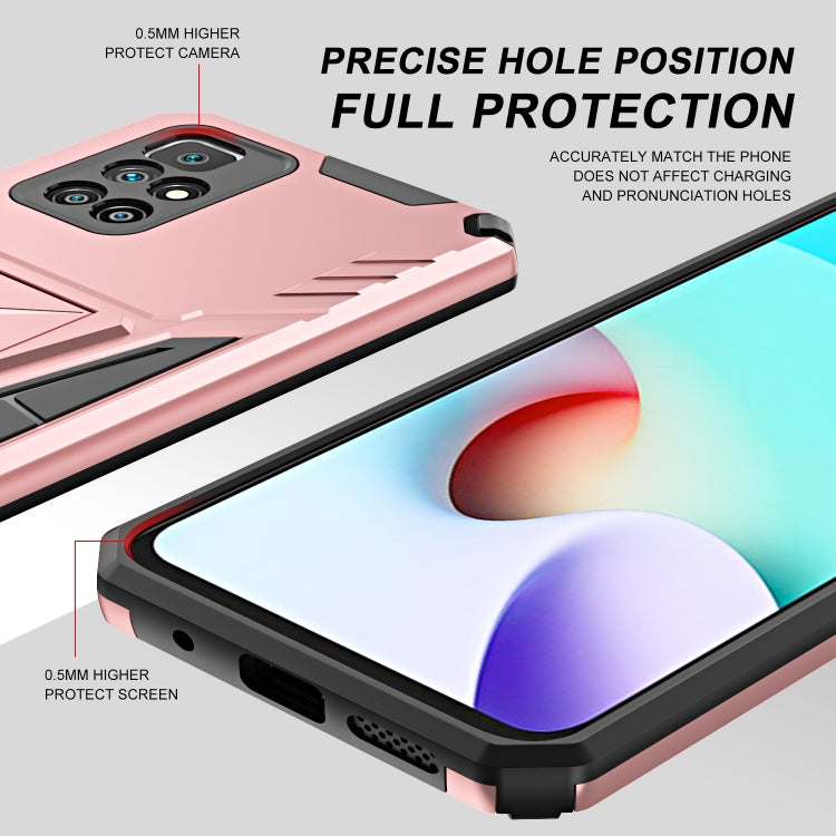 For Xiaomi Redmi 10 Super V Armor PC + TPU Shockproof Case with Invisible Holder