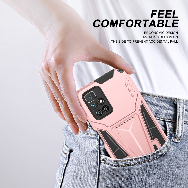 For Xiaomi Redmi 10 Super V Armor PC + TPU Shockproof Case with Invisible Holder