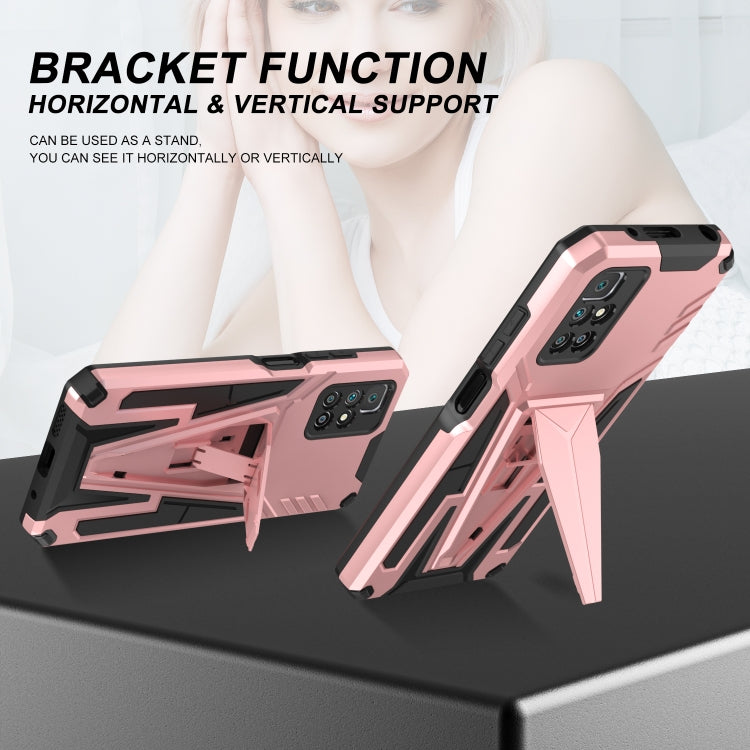 For Xiaomi Redmi 10 Super V Armor PC + TPU Shockproof Case with Invisible Holder