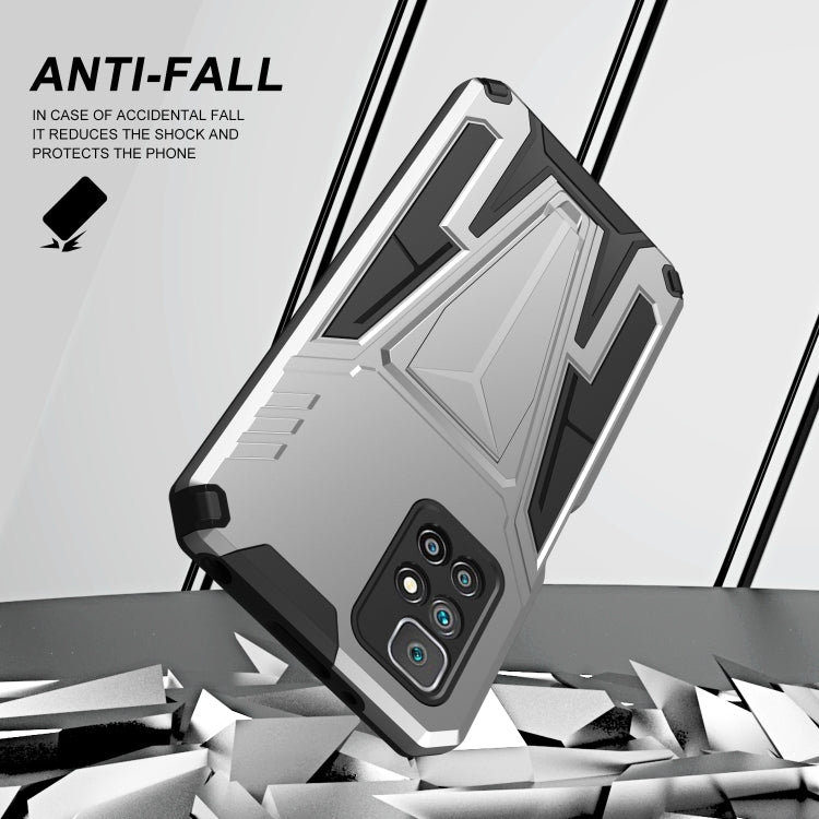 For Xiaomi Redmi 10 Super V Armor PC + TPU Shockproof Case with Invisible Holder