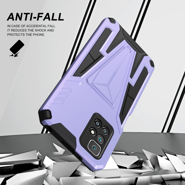 For Xiaomi Redmi 10 Super V Armor PC + TPU Shockproof Case with Invisible Holder