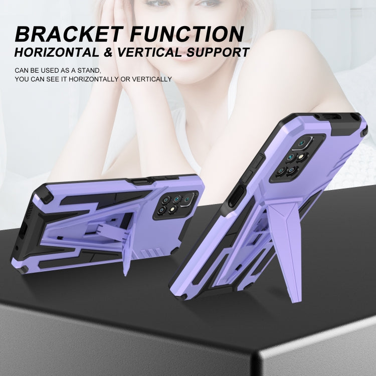 For Xiaomi Redmi 10 Super V Armor PC + TPU Shockproof Case with Invisible Holder