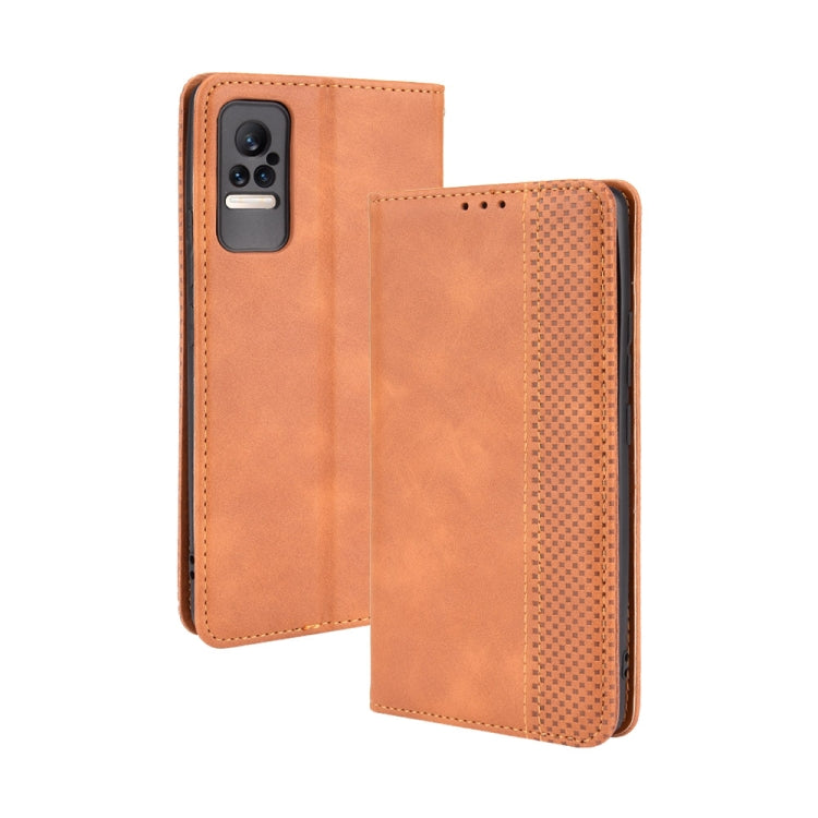 For Xiaomi Civi Magnetic Buckle Retro Crazy Horse Texture Horizontal Flip Leather Case with Holder & Card Slots & Photo Frame