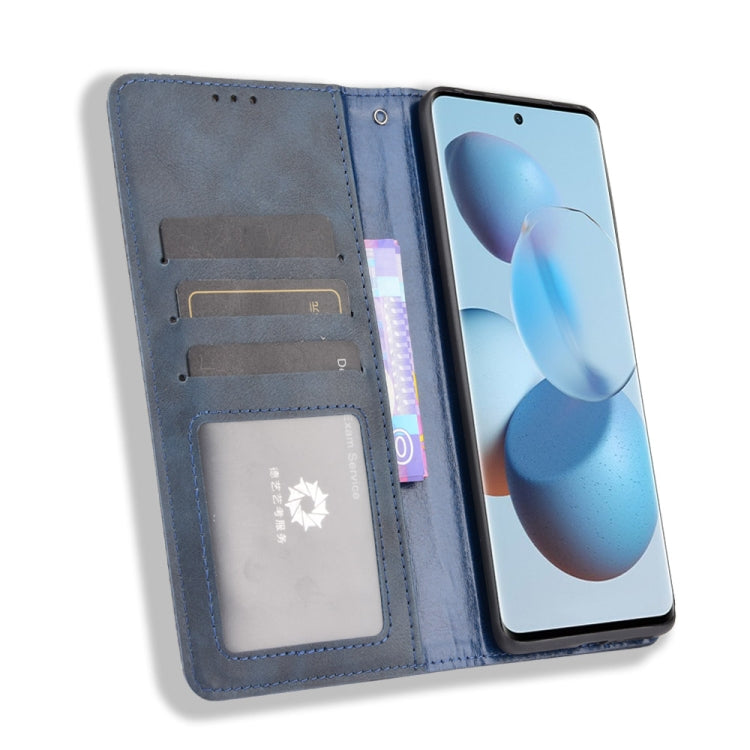 For Xiaomi Civi Magnetic Buckle Retro Crazy Horse Texture Horizontal Flip Leather Case with Holder & Card Slots & Photo Frame