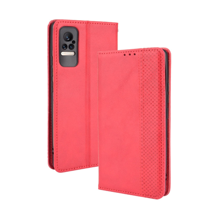 For Xiaomi Civi Magnetic Buckle Retro Crazy Horse Texture Horizontal Flip Leather Case with Holder & Card Slots & Photo Frame