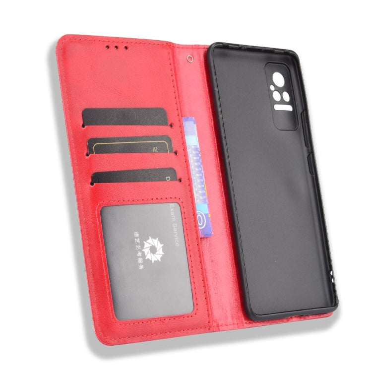 For Xiaomi Civi Magnetic Buckle Retro Crazy Horse Texture Horizontal Flip Leather Case with Holder & Card Slots & Photo Frame