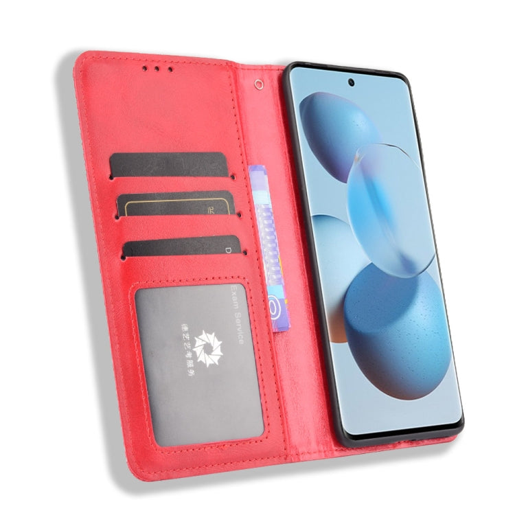 For Xiaomi Civi Magnetic Buckle Retro Crazy Horse Texture Horizontal Flip Leather Case with Holder & Card Slots & Photo Frame