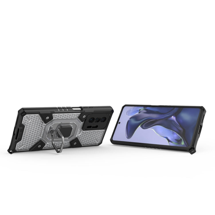 For Xiaomi Mi 11T / 11T Pro Space PC+TPU Shockproof Case with Ring Holder