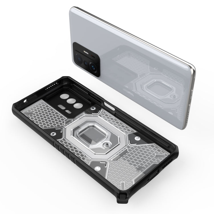 For Xiaomi Mi 11T / 11T Pro Space PC+TPU Shockproof Case with Ring Holder