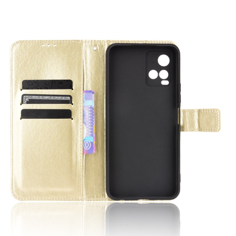 For vivo Y33s / Y21 / Y21s Crazy Horse Texture Horizontal Flip Leather Case with Holder & Card Slots & Lanyard