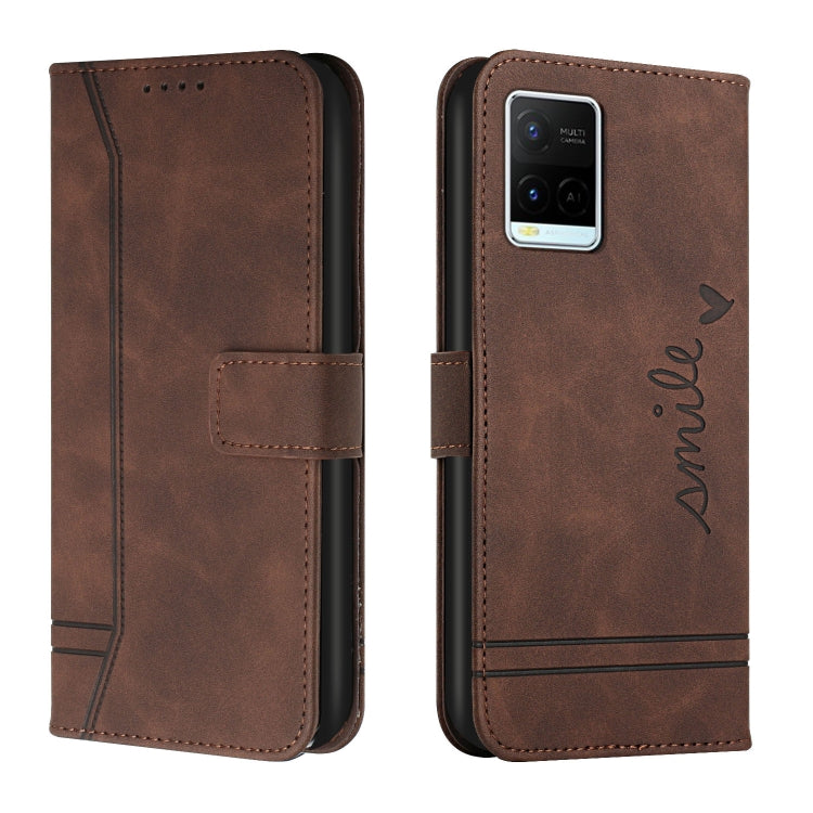 For vivo Y21 Retro Skin Feel Horizontal Flip Soft TPU + PU Leather Case