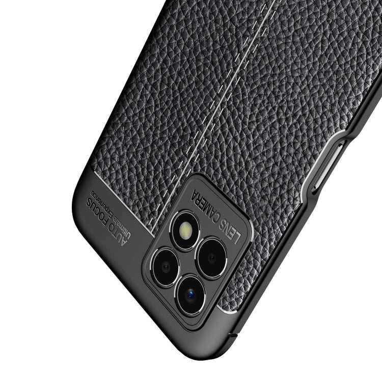 For OPPO Realme 8i Litchi Texture TPU Shockproof Case