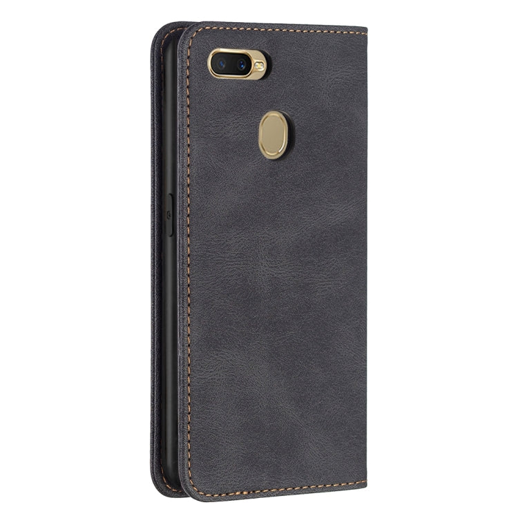 For OPPO A7 Magnetic RFID Blocking Anti-Theft Leather Case with Holder & Card Slots & Wallet