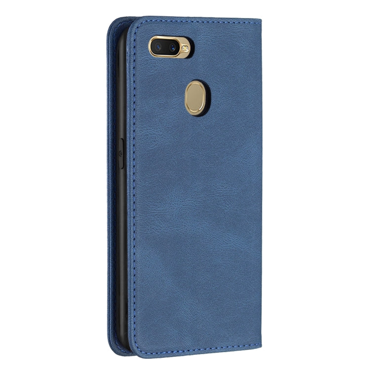 For OPPO A7 Magnetic RFID Blocking Anti-Theft Leather Case with Holder & Card Slots & Wallet