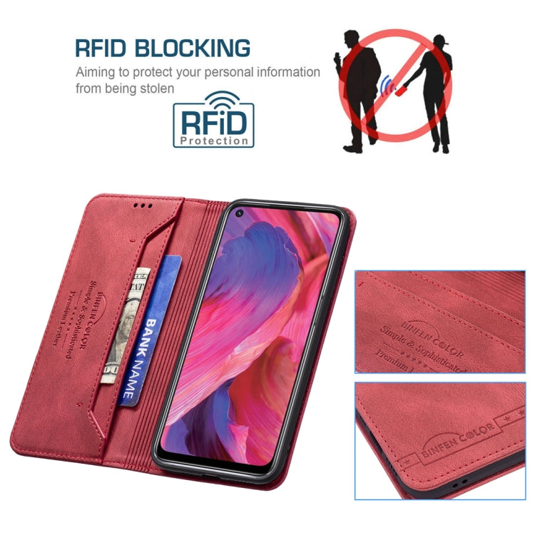 For OPPO A74 5G / A93 5G / A54 5G Magnetic RFID Blocking Anti-Theft Leather Case with Holder & Card Slots & Wallet