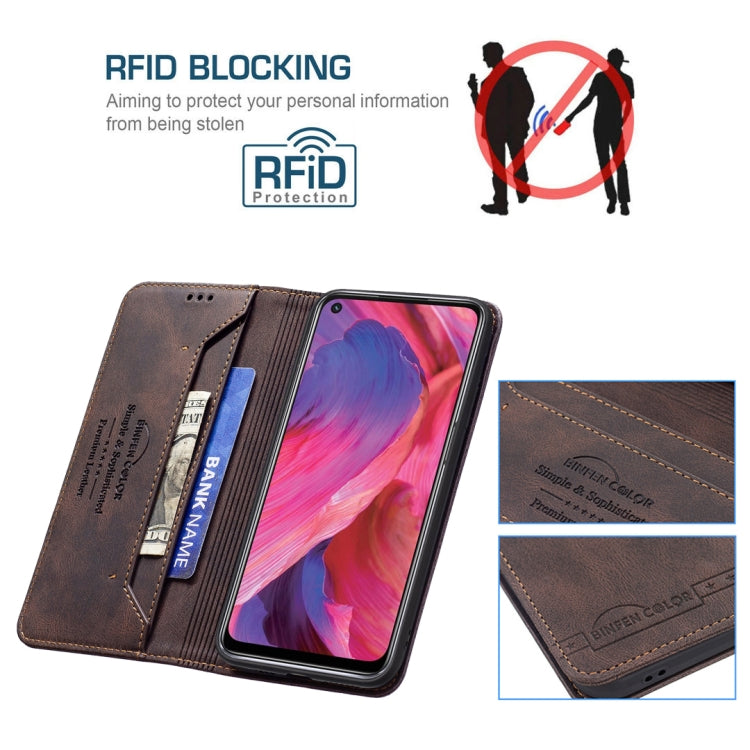 For OPPO A74 5G / A93 5G / A54 5G Magnetic RFID Blocking Anti-Theft Leather Case with Holder & Card Slots & Wallet
