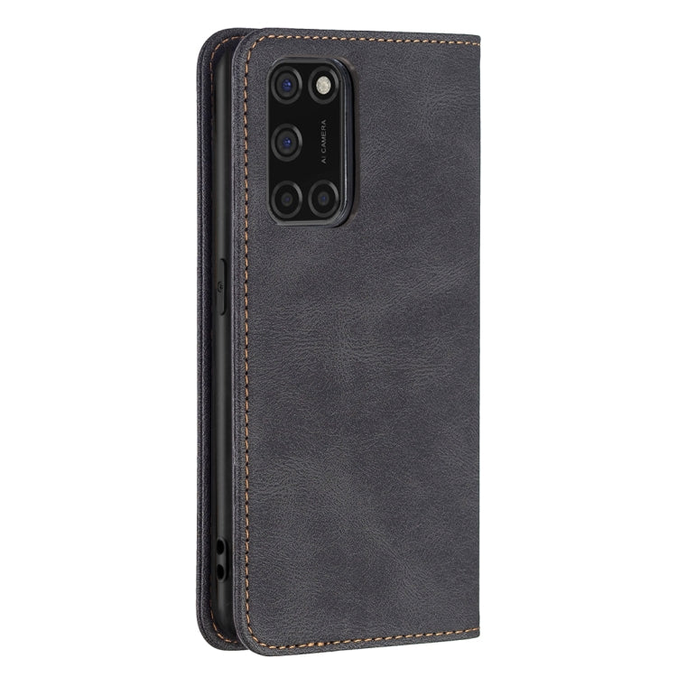For OPPO A92 / A72 / A52 Magnetic RFID Blocking Anti-Theft Leather Case with Holder & Card Slots & Wallet
