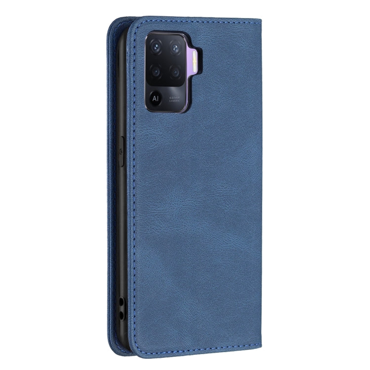 For OPPO A94 4G / Reno5 / F19 Pro Magnetic RFID Blocking Anti-Theft Leather Case with Holder & Card Slots & Wallet