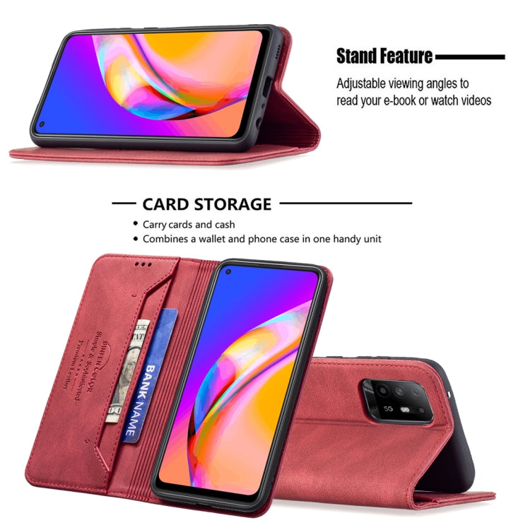 For OPPO A94 5G/F19 Pro Plus/Reno5 Z 5G Magnetic RFID Blocking Anti-Theft Leather Case with Holder & Card Slots & Wallet