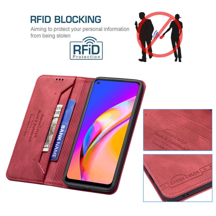 For OPPO A94 5G/F19 Pro Plus/Reno5 Z 5G Magnetic RFID Blocking Anti-Theft Leather Case with Holder & Card Slots & Wallet