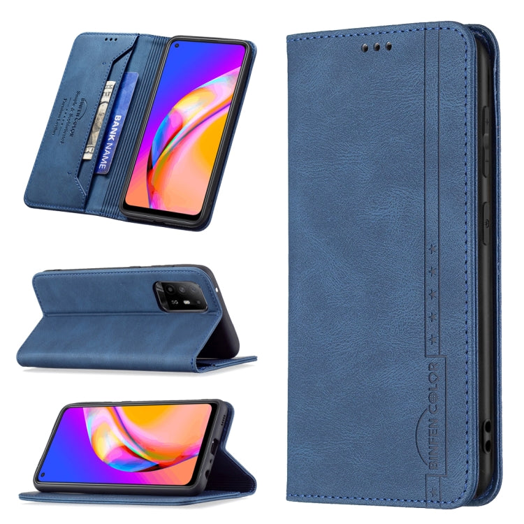 For OPPO A94 5G/F19 Pro Plus/Reno5 Z 5G Magnetic RFID Blocking Anti-Theft Leather Case with Holder & Card Slots & Wallet