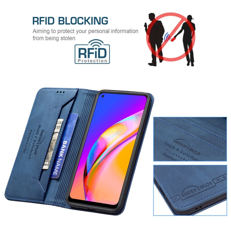 For OPPO A94 5G/F19 Pro Plus/Reno5 Z 5G Magnetic RFID Blocking Anti-Theft Leather Case with Holder & Card Slots & Wallet