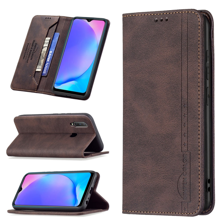 For vivo Y11 / Y15 / Y12 / Y17 Magnetic RFID Blocking Anti-Theft Leather Case with Holder & Card Slots & Wallet