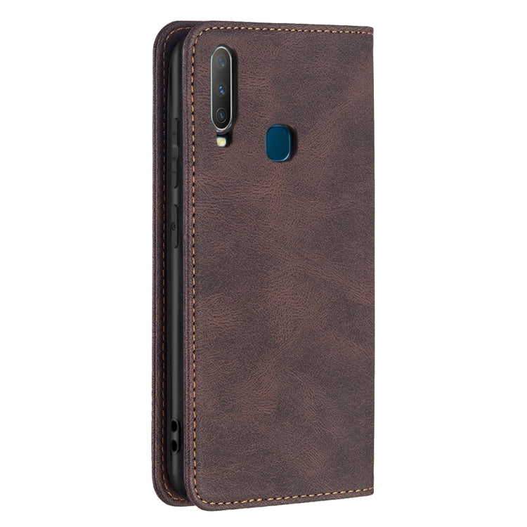 For vivo Y11 / Y15 / Y12 / Y17 Magnetic RFID Blocking Anti-Theft Leather Case with Holder & Card Slots & Wallet