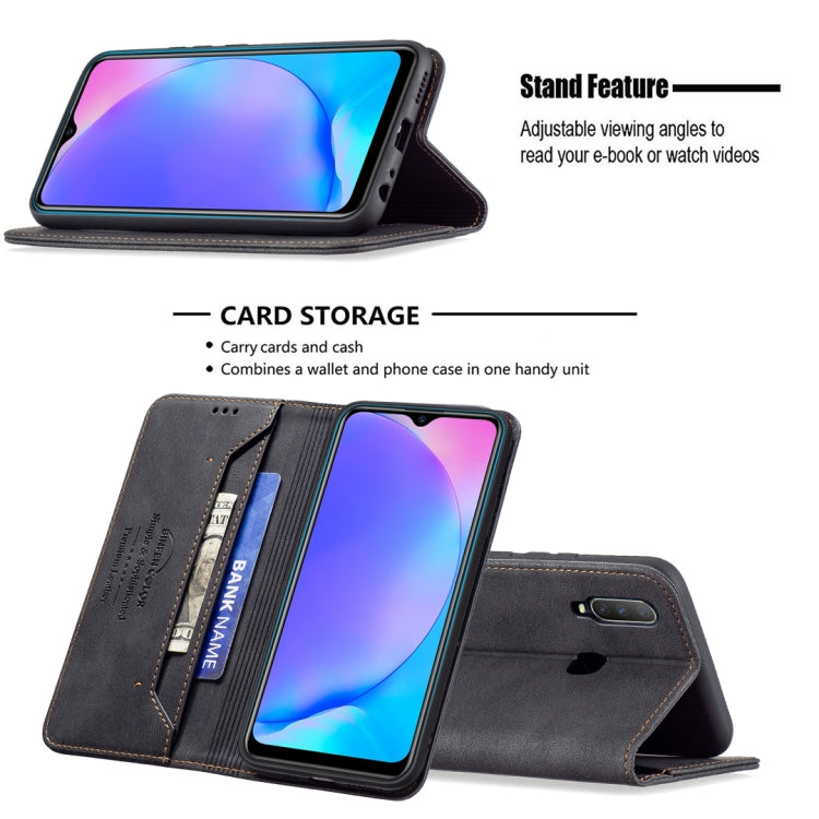 For vivo Y11 / Y15 / Y12 / Y17 Magnetic RFID Blocking Anti-Theft Leather Case with Holder & Card Slots & Wallet