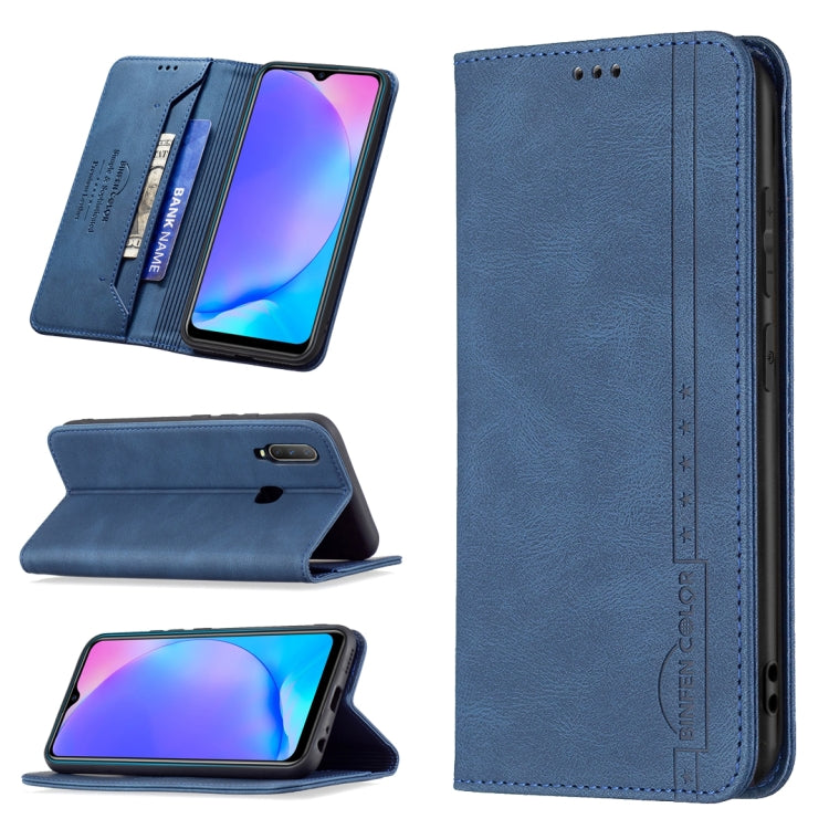 For vivo Y11 / Y15 / Y12 / Y17 Magnetic RFID Blocking Anti-Theft Leather Case with Holder & Card Slots & Wallet